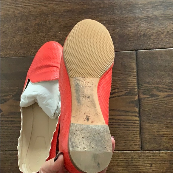 Chloè Scalloped Coral Flats 38.5 - Picture 3 of 5